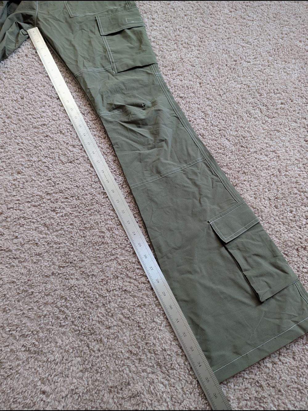 Hot Topic American Stitch Mens Olive Green Contrast Stitch Cargo Pants NWT Small - Picture 13 of 14